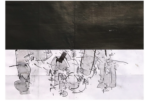 PEN AND SUMI INK AND WATERCOLOURON PAPER